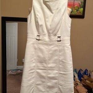 White House Black Market White Shift Dress